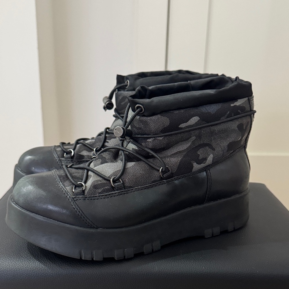 Prada Black Camouflage High-Top Boots